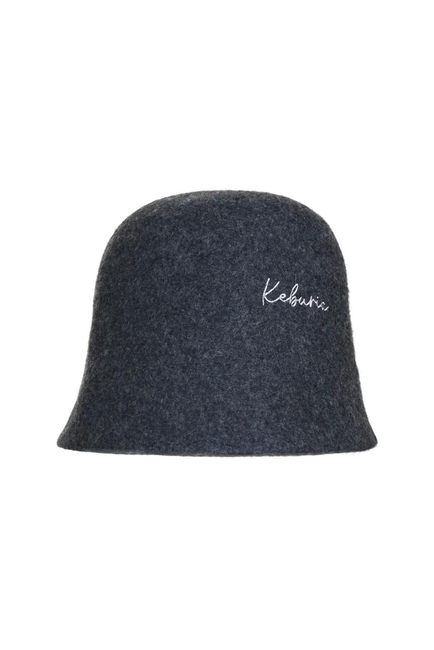 EMBROIDERED WOOL BUCKET HAT