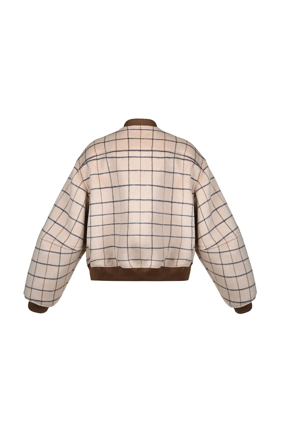 WOOL GEOMETRIC BOMBER JACKET