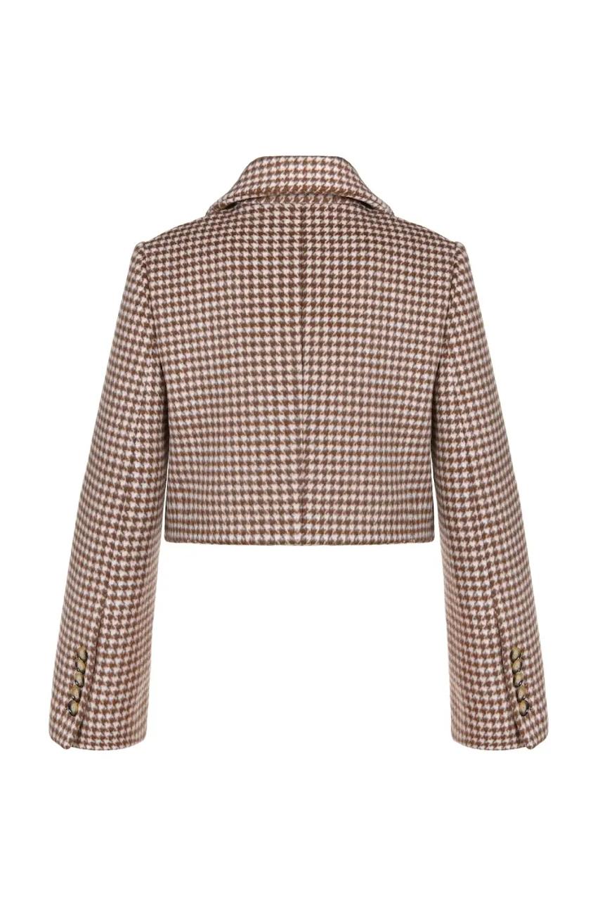 WOOL HOUNDSTOOTH JACKET