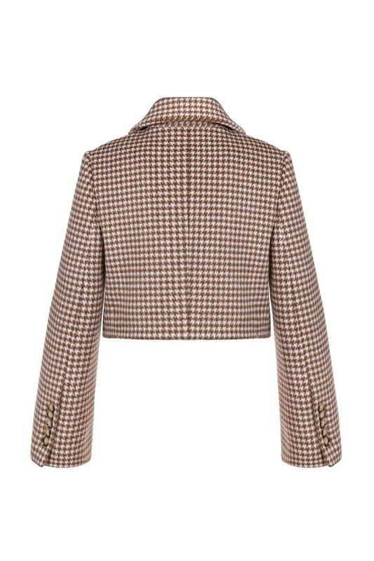 WOOL HOUNDSTOOTH JACKET