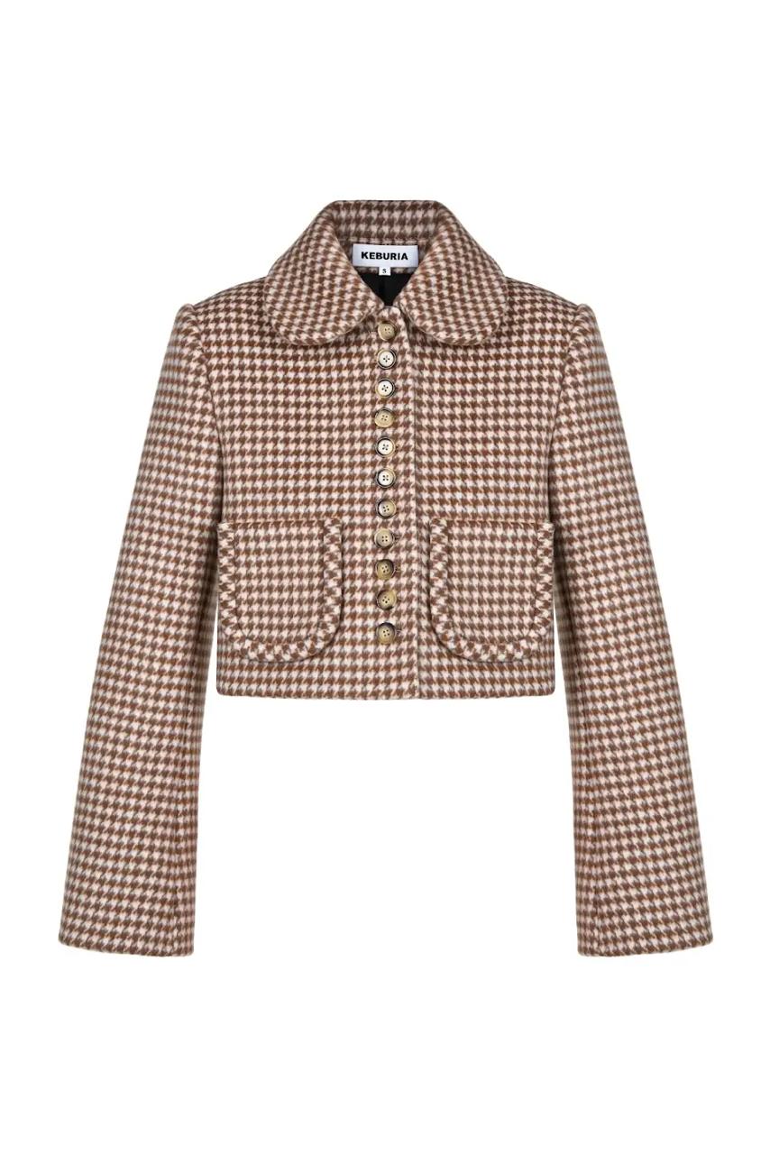 WOOL HOUNDSTOOTH JACKET