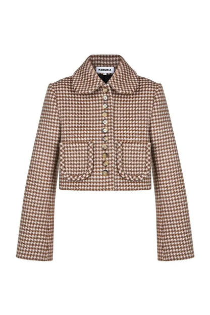 WOOL HOUNDSTOOTH JACKET