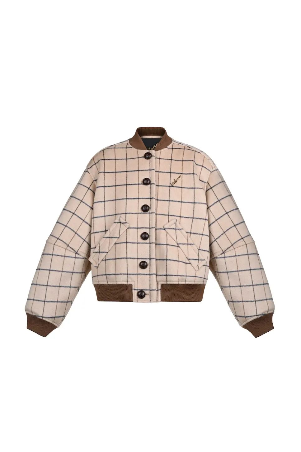 WOOL GEOMETRIC BOMBER JACKET