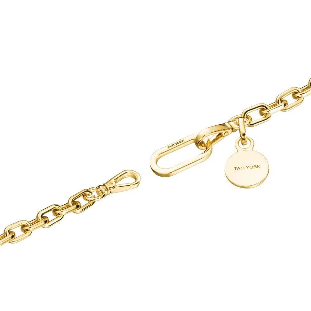 TATI YORK Disco gold bracelet with pendant