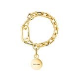 TATI YORK Disco gold bracelet with pendant