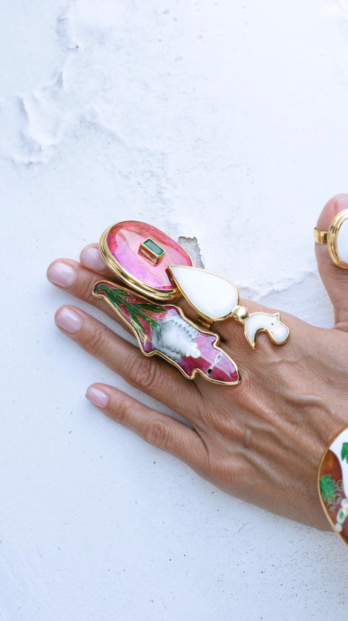 Crimson Lizard Ring
