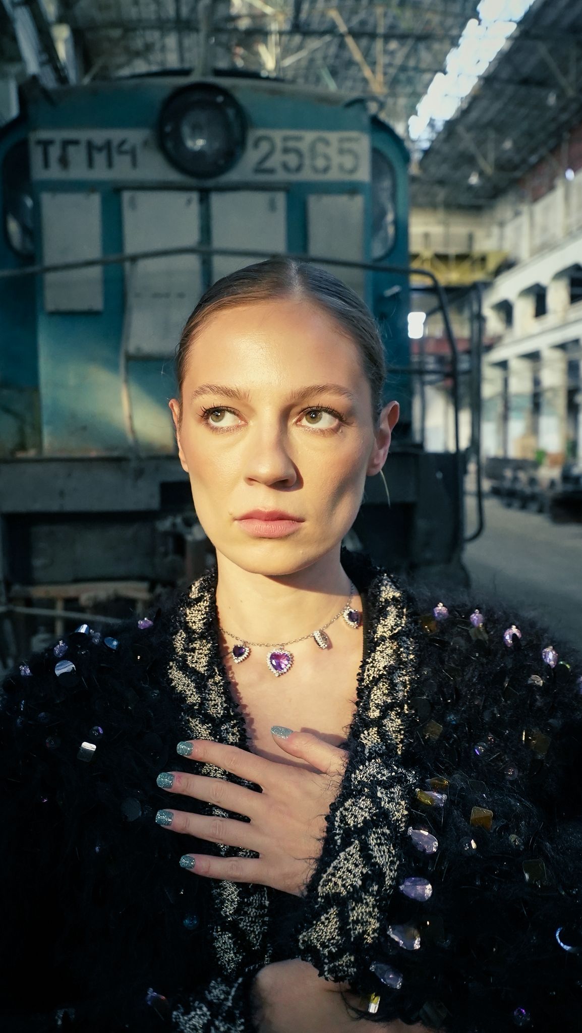 Black Embroidered Cardigan