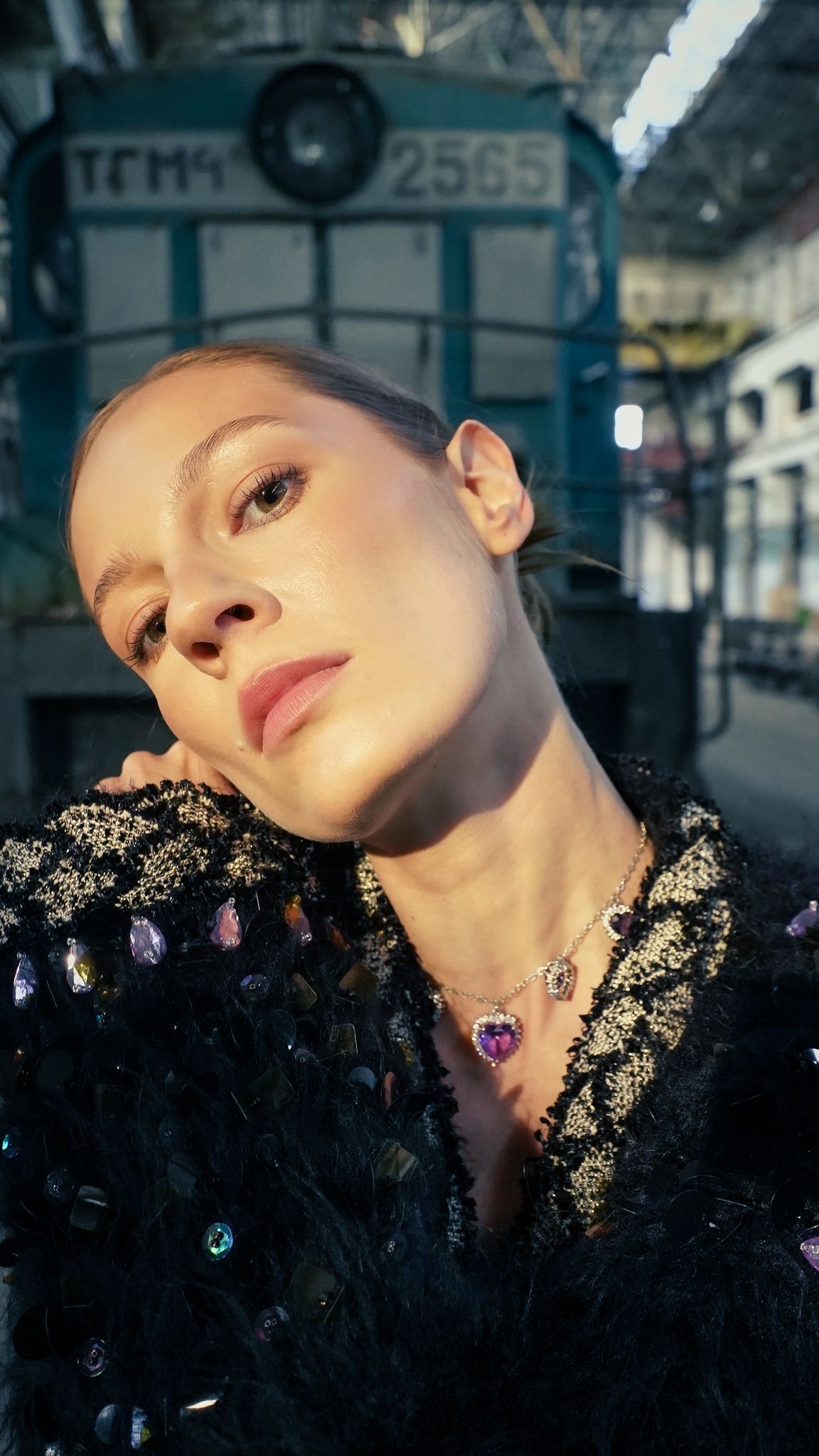 Black Embroidered Cardigan