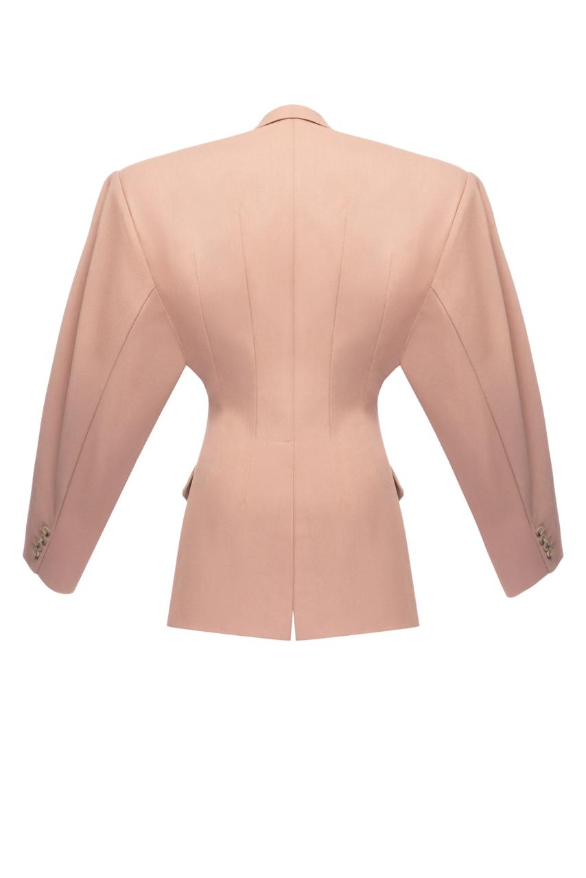 The Sculptural Hourglass Blazer in Dusty Rose