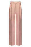 The Pleated Wide Leg Trouser in Dusty Rose