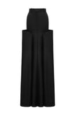 Structured Side-Fold Maxi Skirt