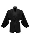 The Noir Sculptural Hourglass Blazer