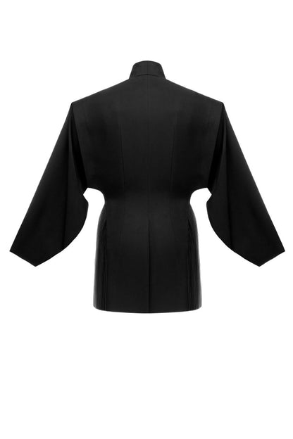 The Noir Sculptural Hourglass Blazer