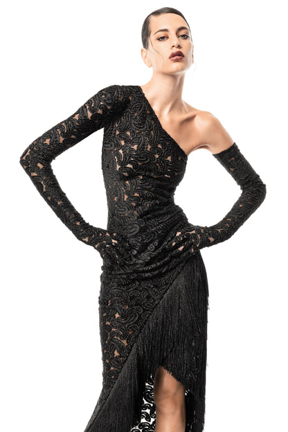 Asymmetric Glove Dress