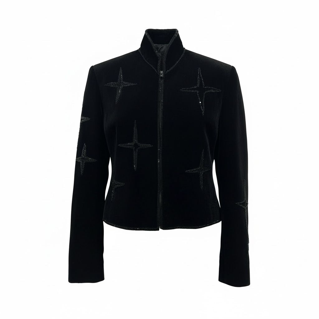 Black Star Embroidered Jacket