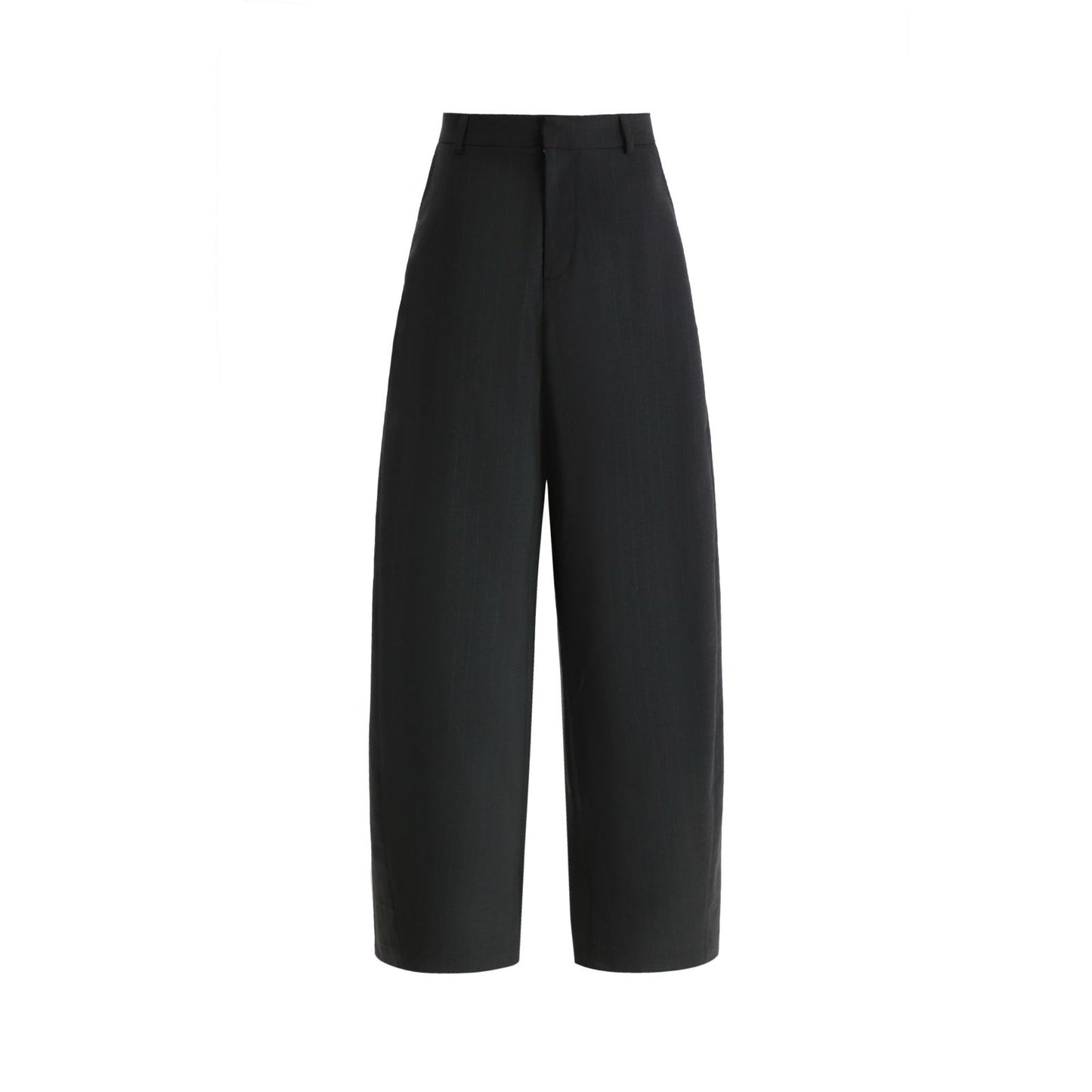 Pants with leather detail