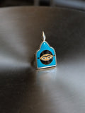 Blue ring with face