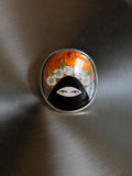 Gongli Ring With Women And Flowers