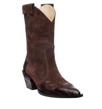 cowboy boots in brown