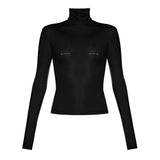 PIERCED TURTLENECK
