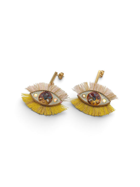 Eye earrings with lashes