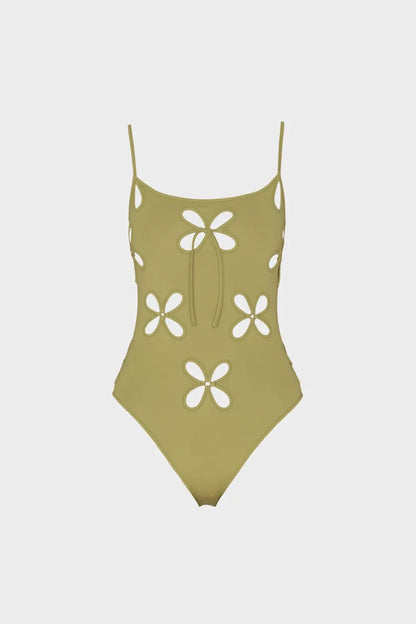 Chilla Petal One-piece with Metallic rings FERN