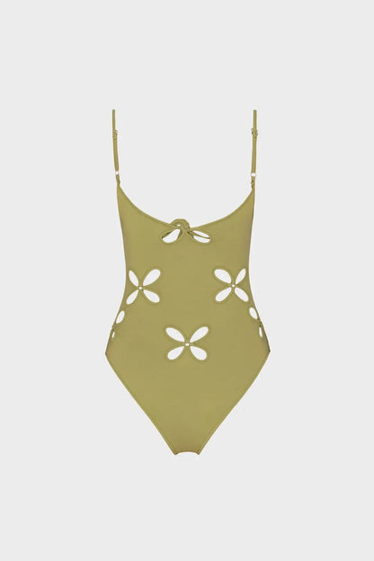 Chilla Petal One-piece with Metallic rings FERN