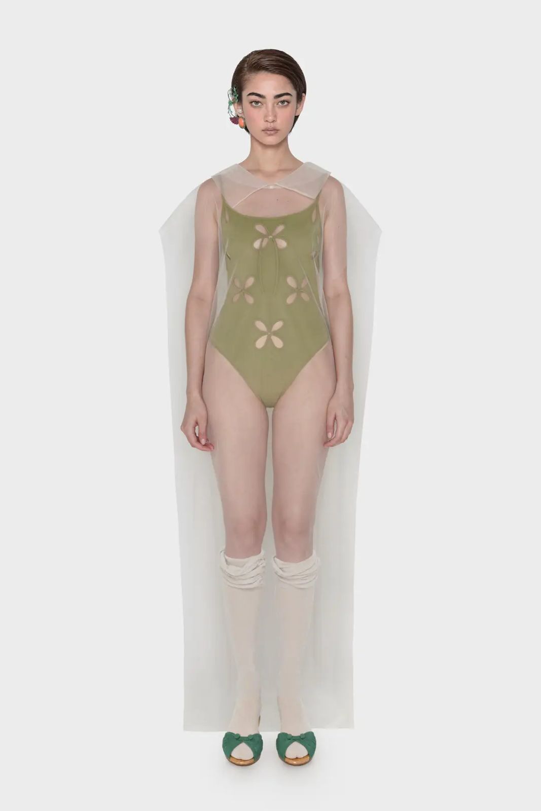 Chilla Petal One-piece with Metallic rings FERN