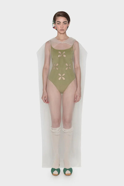 Chilla Petal One-piece with Metallic rings FERN