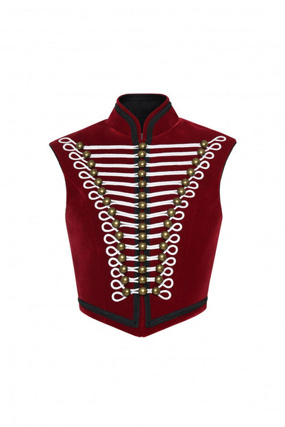 EMBELLISHED VELVET VEST