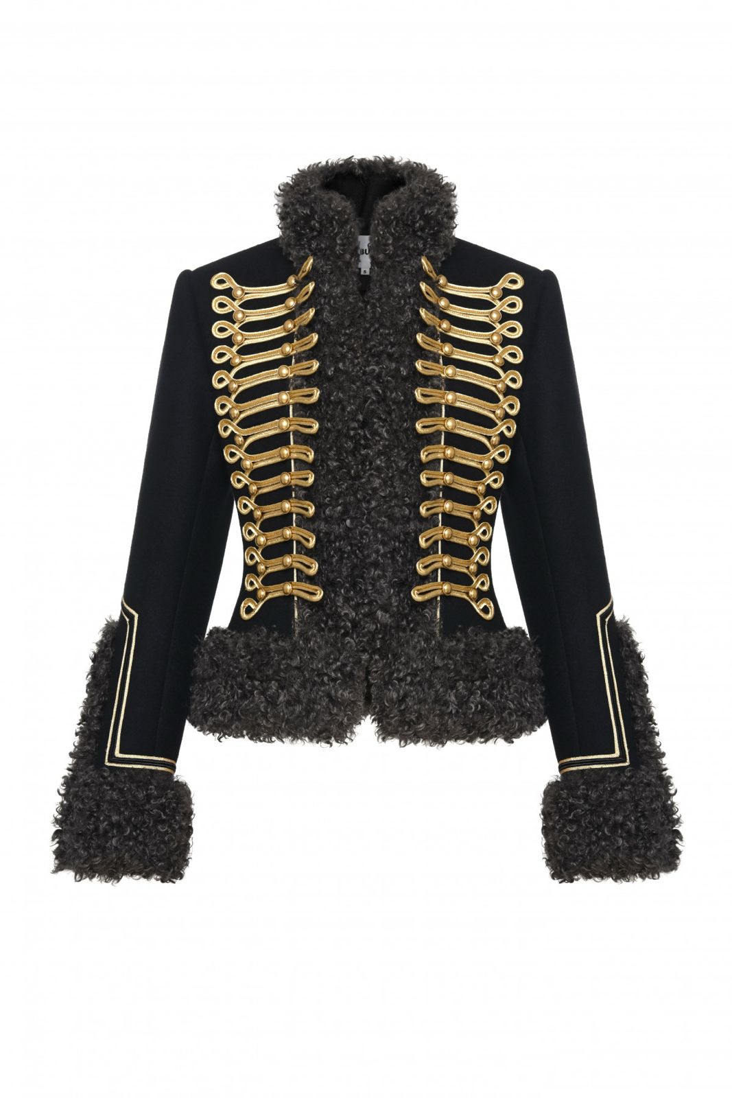 SHEARLING-TRIMMED HUSSAR JACKET