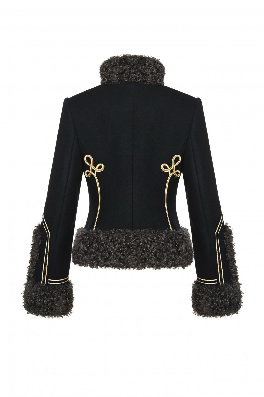 SHEARLING-TRIMMED HUSSAR JACKET