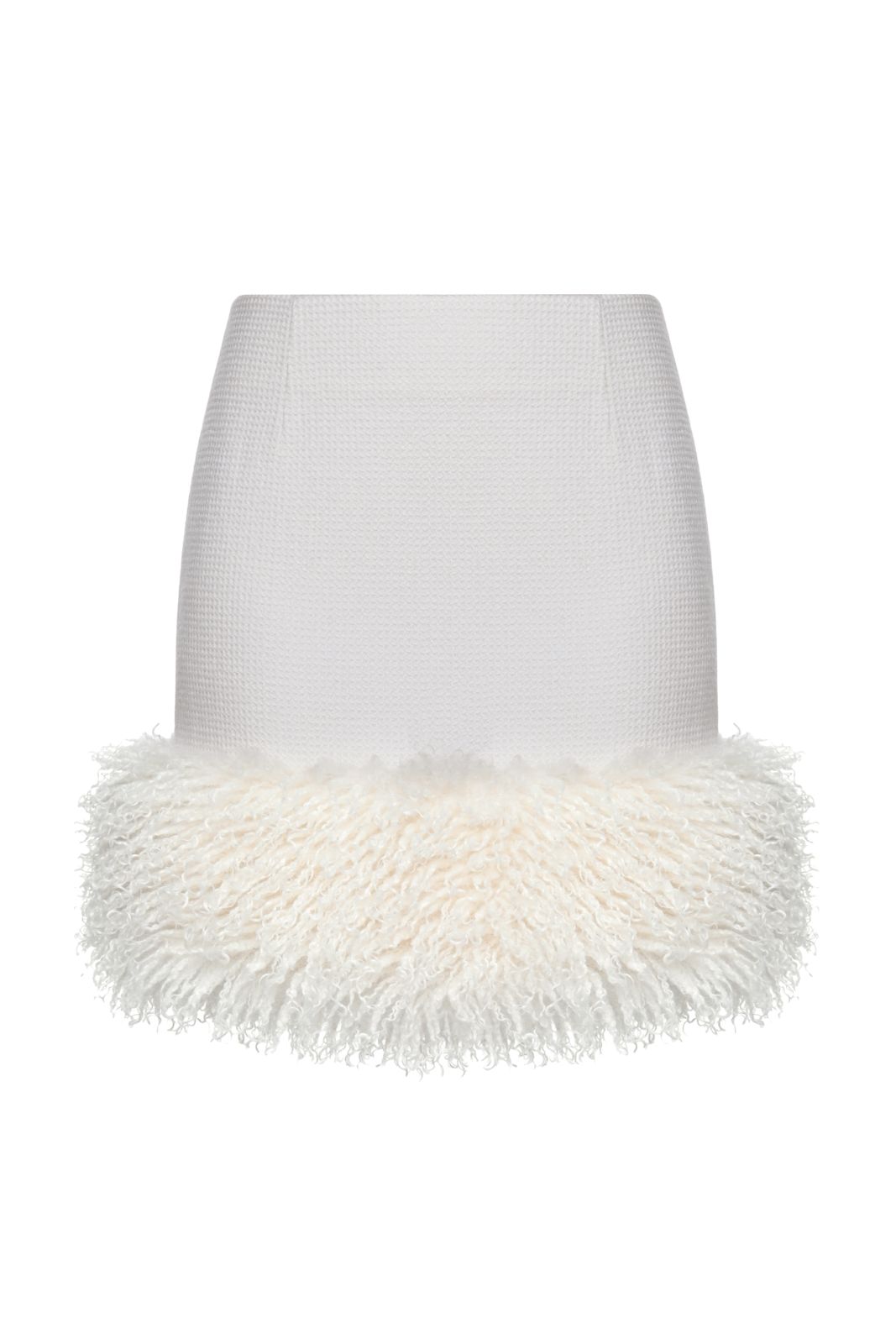 FUR TRIMMED MINI SKIRT