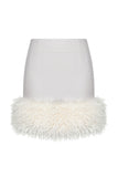 FUR TRIMMED MINI SKIRT