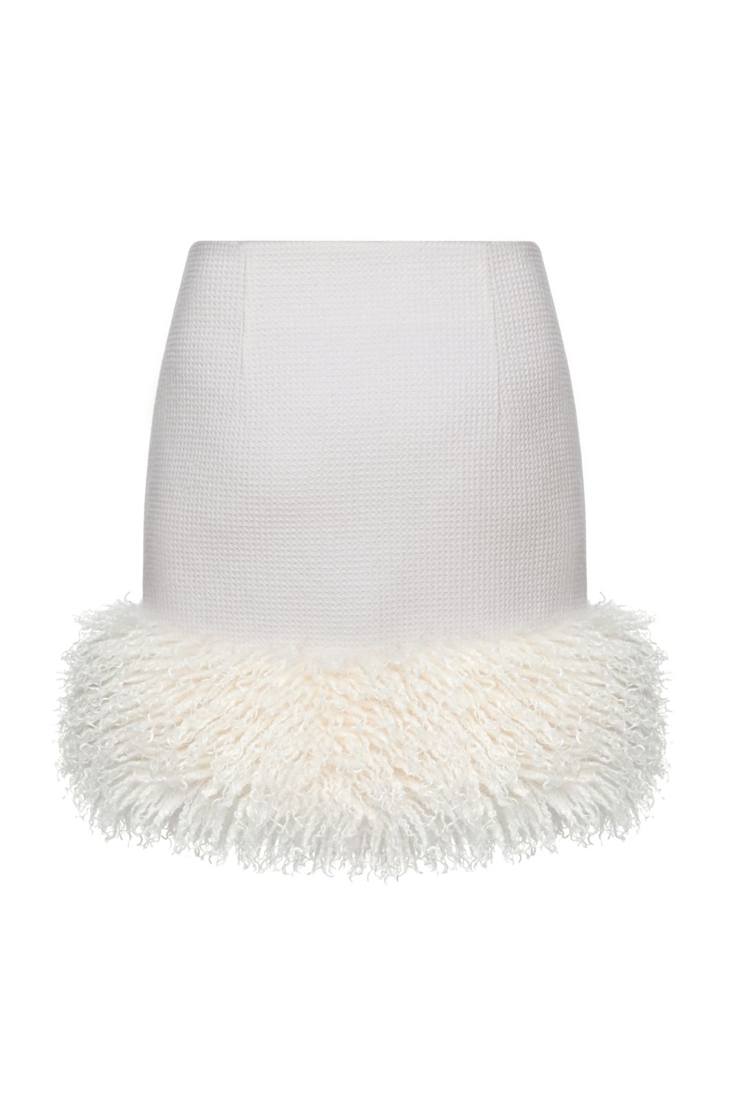 FUR TRIMMED MINI SKIRT