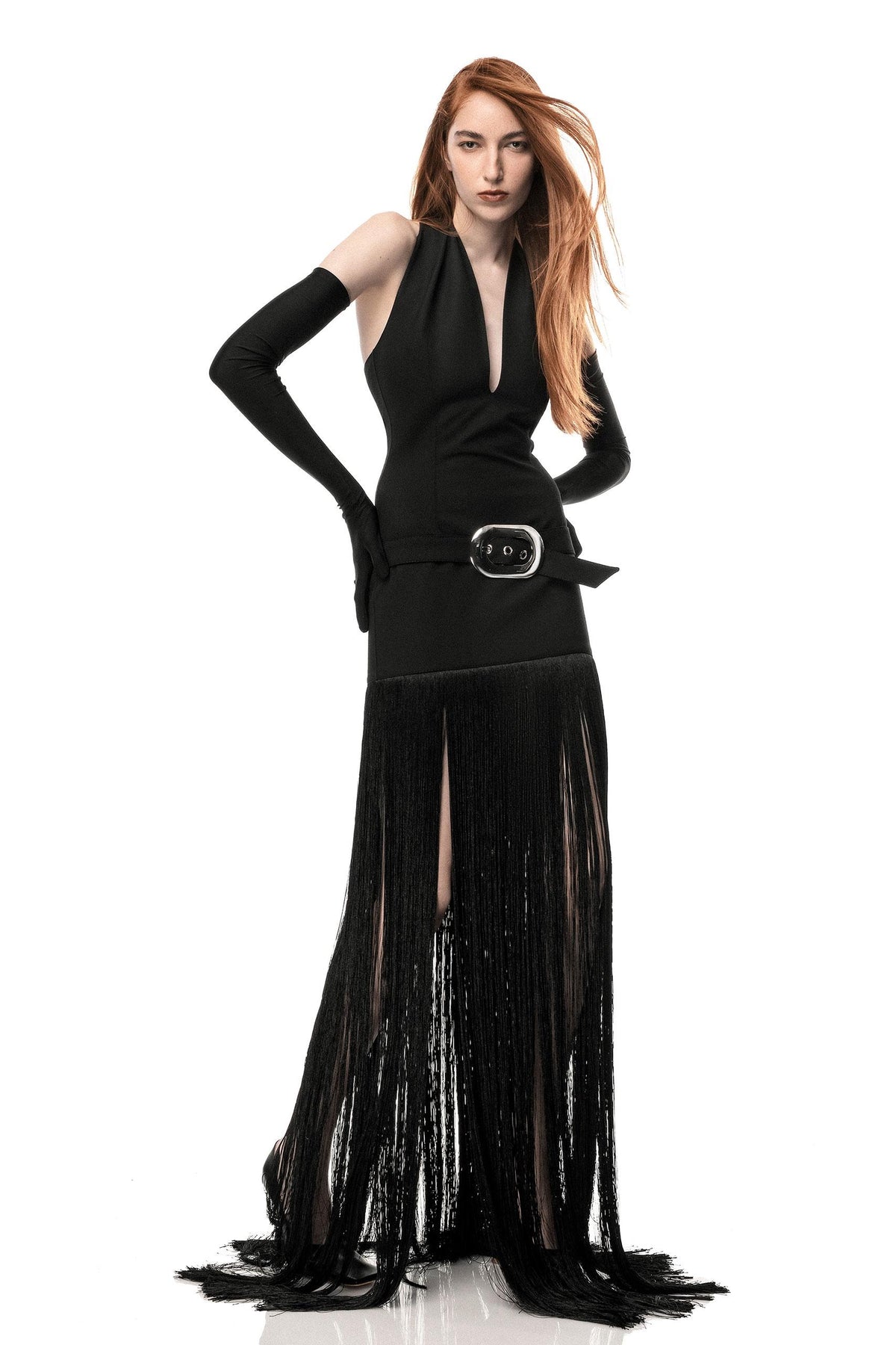 Fringe Belted Dress
