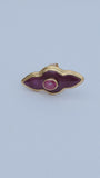 Plum Enamel Gemstone Ring