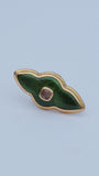 Green Enamel Gemstone Ring