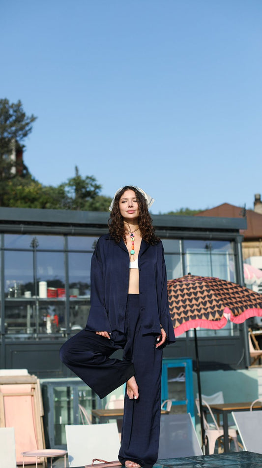 Classic Navy Pajama Pants