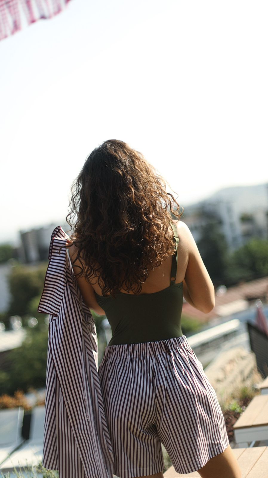 IERI Burgundy & White Striped Pajama