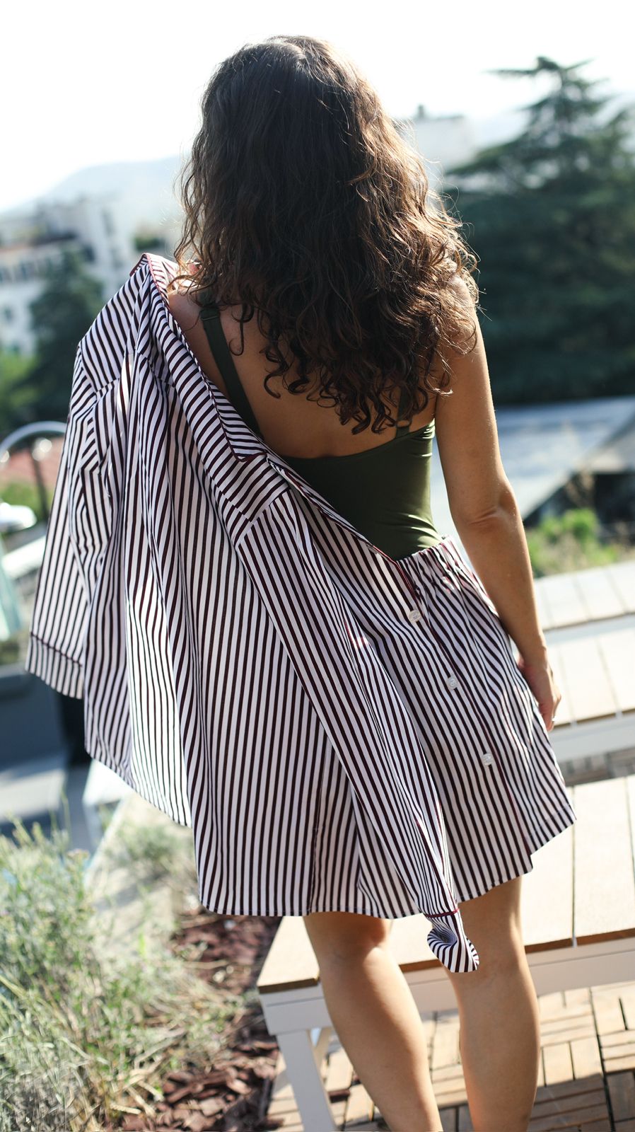 IERI Burgundy & White Striped Pajama