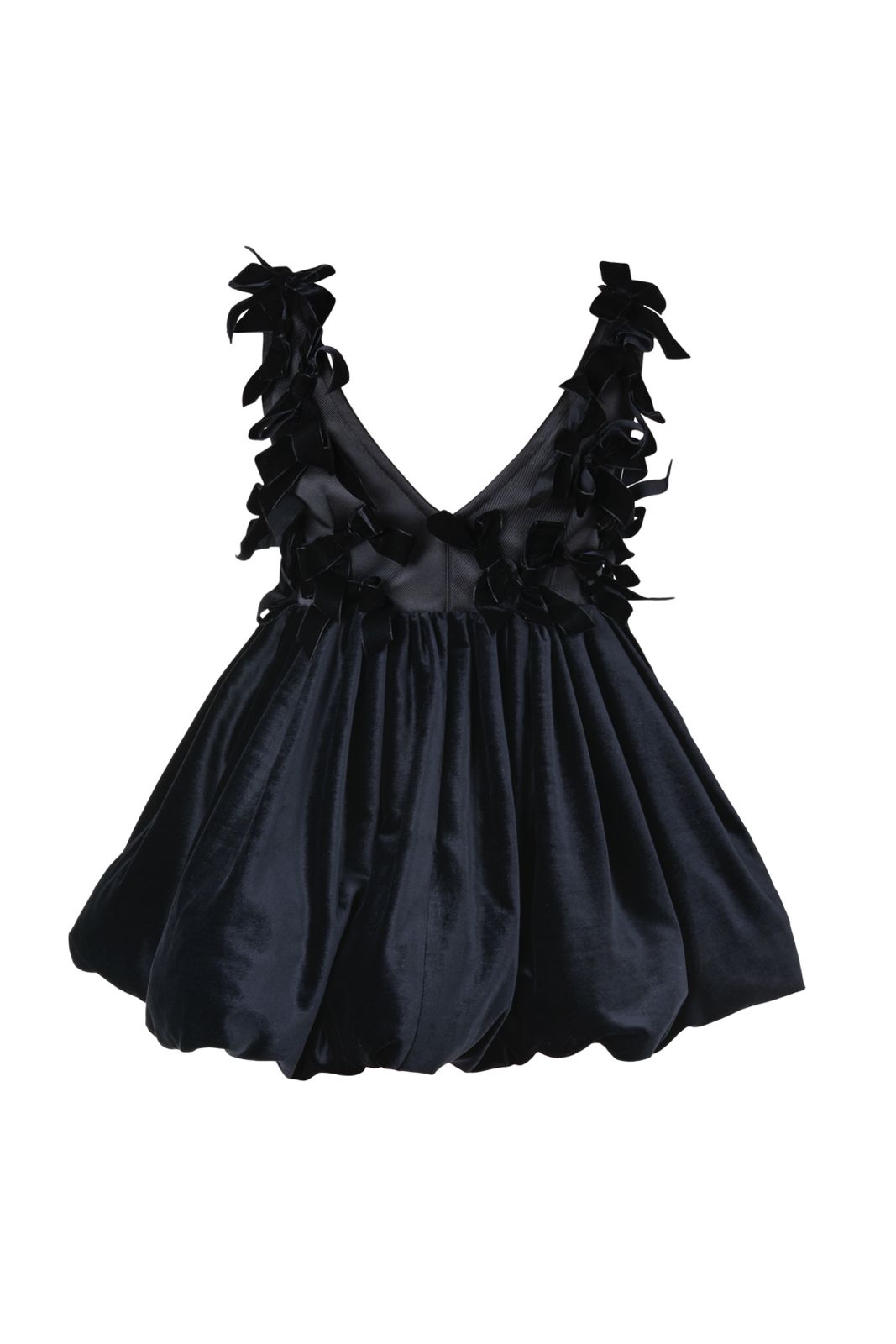 Velvet Bubble Hem Dress