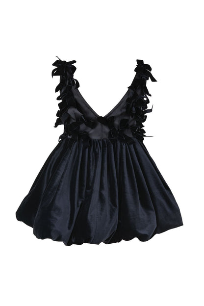 Velvet Bubble Hem Dress