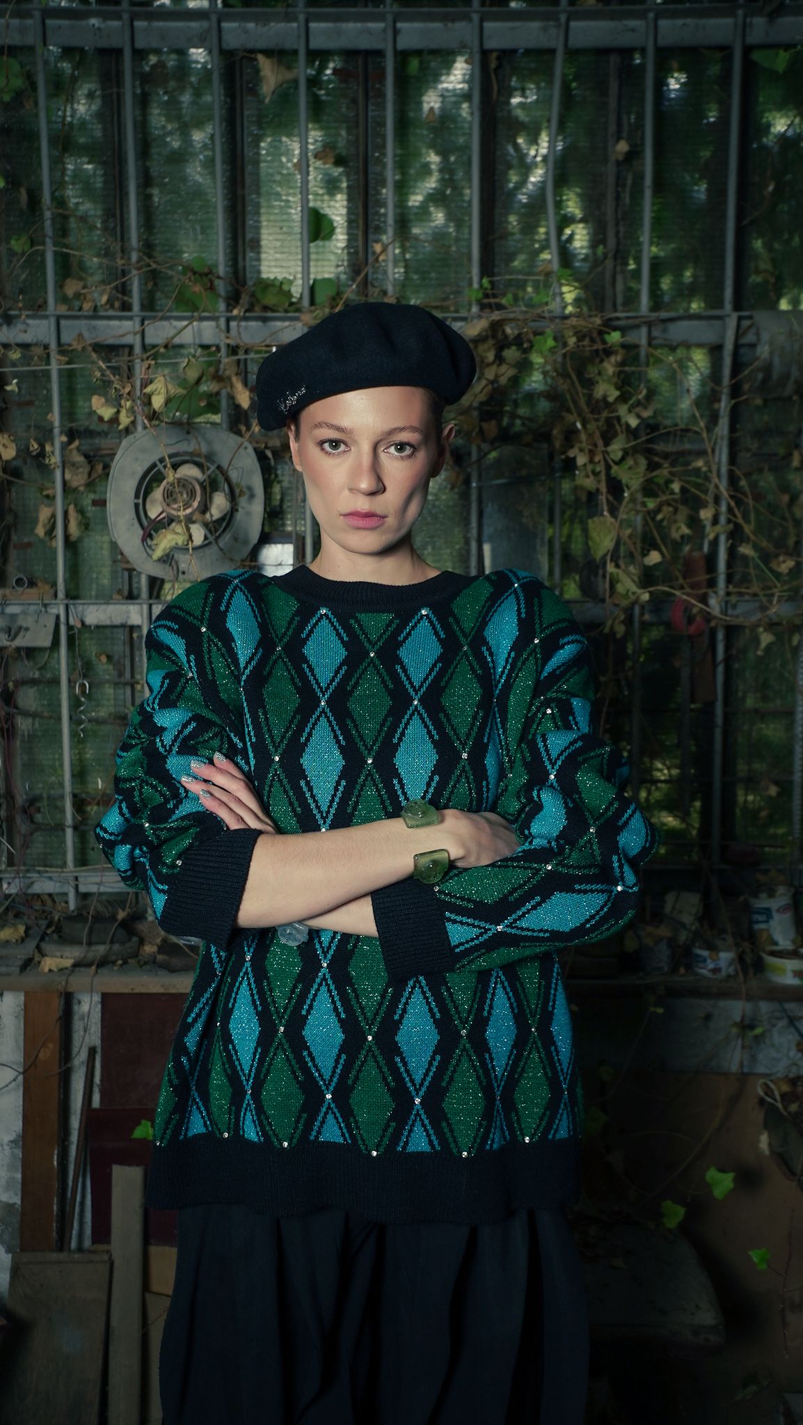 Sweater W/ Green And Blue Details