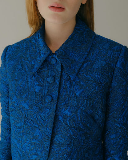 Blue Jacquard Blazer