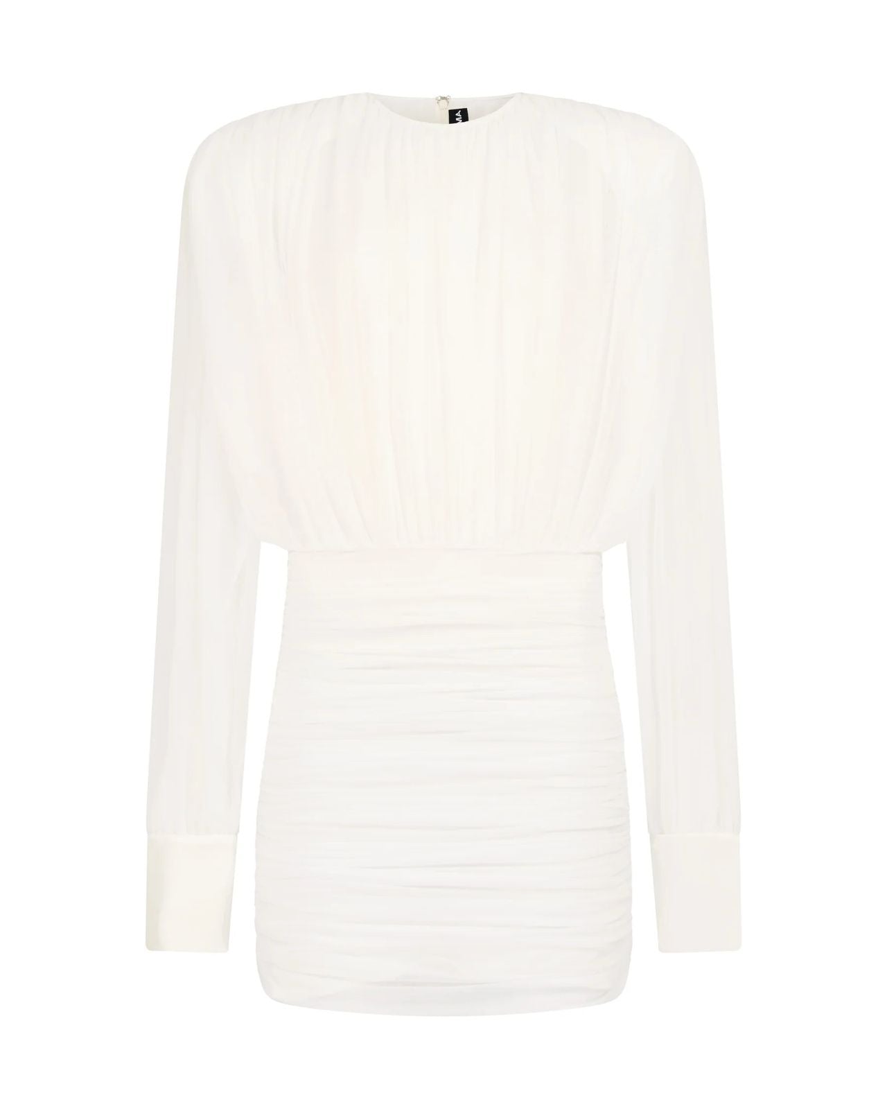 Ruched Long Sleeve Mini Dress