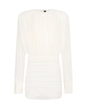 Ruched Long Sleeve Mini Dress