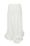 circle bottom white skirt