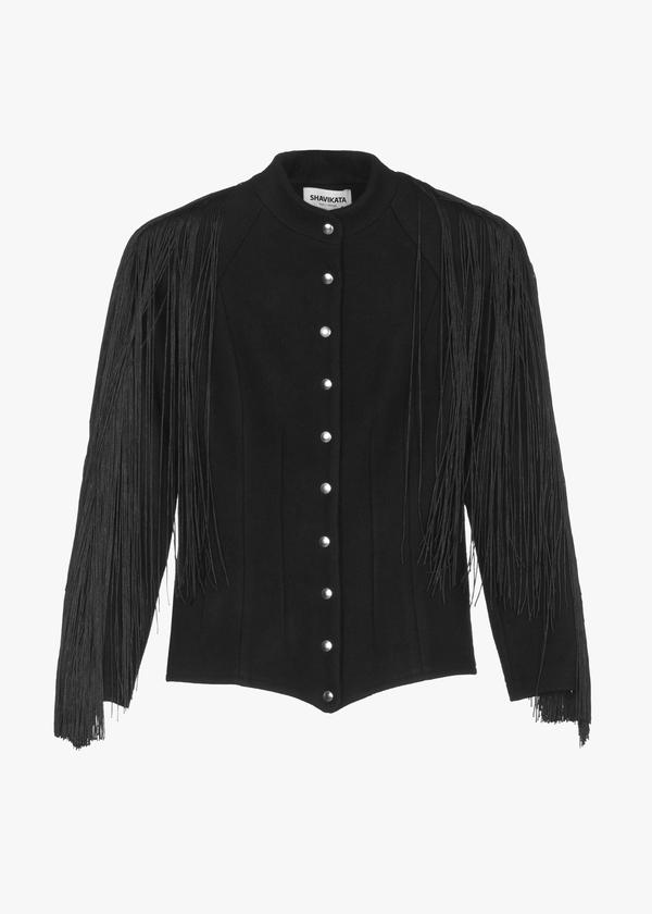 Shavi kata Fringe wool jacket