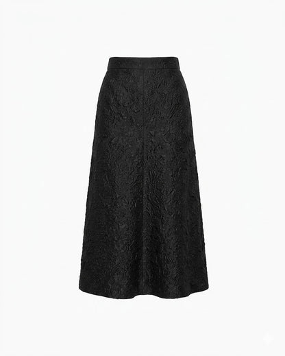 Black Jacquard Skirt